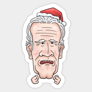 Christmas Joe Biden Caricature Sticker